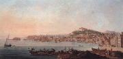 unknow artist Naples,a view of the bay from the marinella looking towards the molo and the castel dell ovo china oil painting reproduction